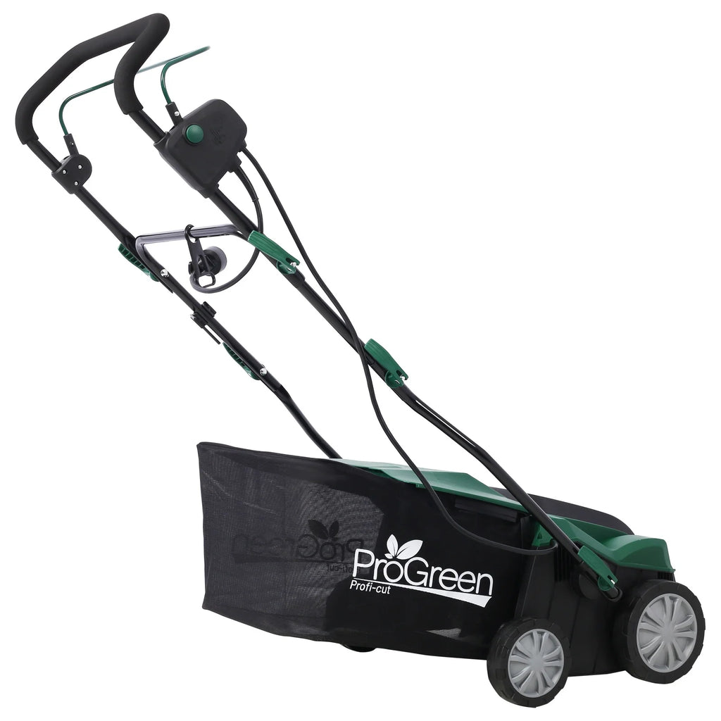16 in Garden Scarifier, Segmart 15amp Electric Powered Walk - Behind Lawn Dethatcher with 58QT Large Collection Bag, 2 - in - 1 Walk - Behind Lawn Scarifier for Healthier, Lush Green Lawn