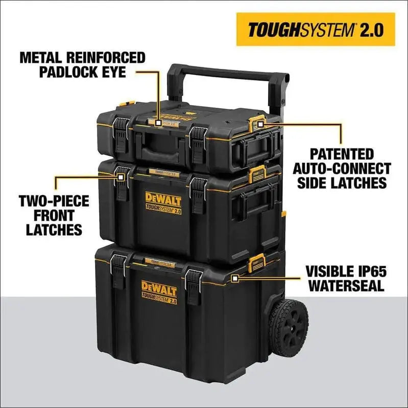 DEWALT ToughSystem 2.0 24″ Tower Tool Box System – 3-Piece Modular Set (DWST60437)