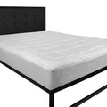 Flash Furniture Capri Comfortable Sleep White Mattress Pad - Deep Pocket - Twin Size - Quilted Cotton Top - Hypoallergenic - Fits 8 inch-21 inch