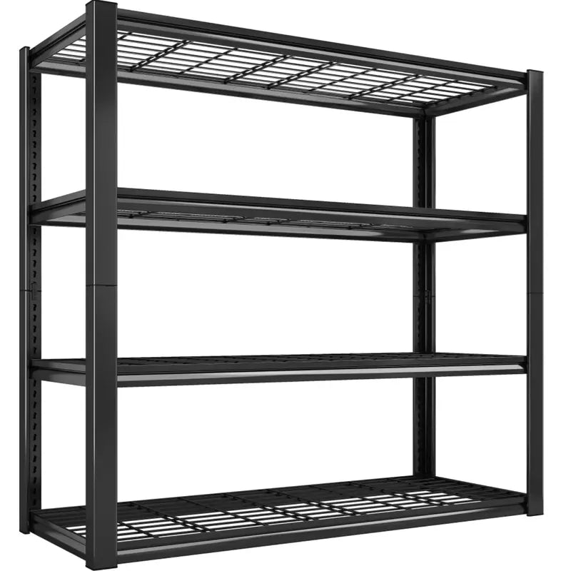 REIBII Heavy Duty Metal Garage Shelving 40″ Wide, 2240 LBS Capacity, Adjustable Storage Shelves for Home & Commercial Use