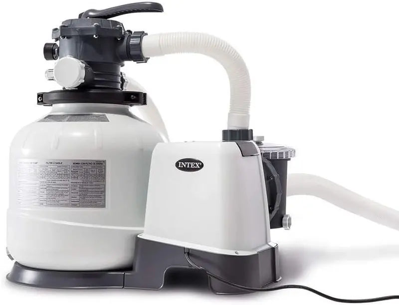 Intex Krystal Clear 16″ Sand Filter Pump (3,000 GPH) for Above-Ground Pools – Automatic Timer, GFCI Protection & 6-Function Control