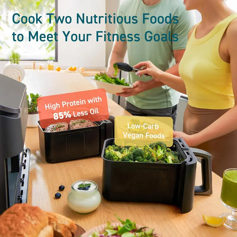 COSORI 9QT Dual-Basket Air Fryer – 10-in-1 Smart Cooking for Balanced Family Meals