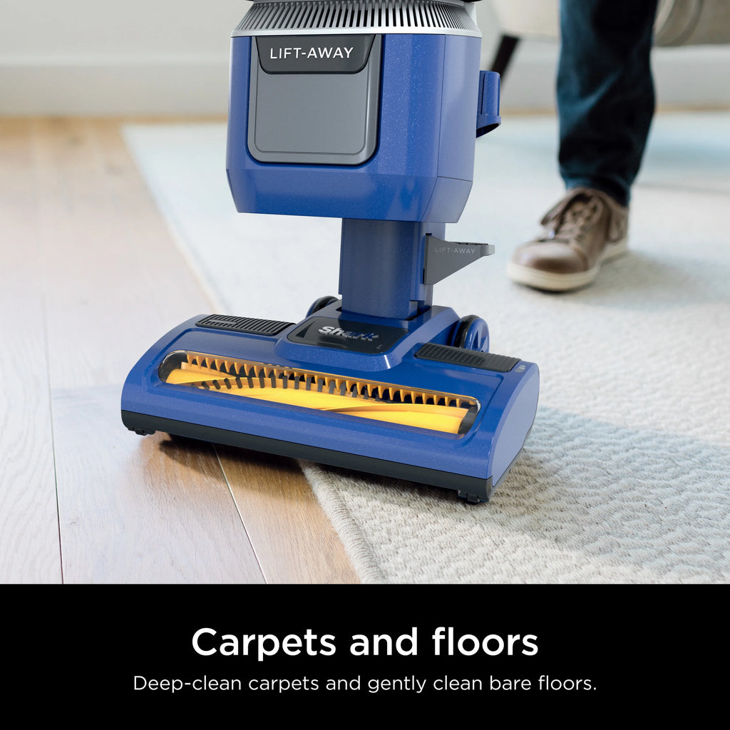 Shark Upright Vacuum, Lift - Away ADV, Pet Friendly, Bagless, with Self - Cleaning Brushroll, Hard Floor and Carpet, Anti Allergen & Lightweight Design, LA360, Blue