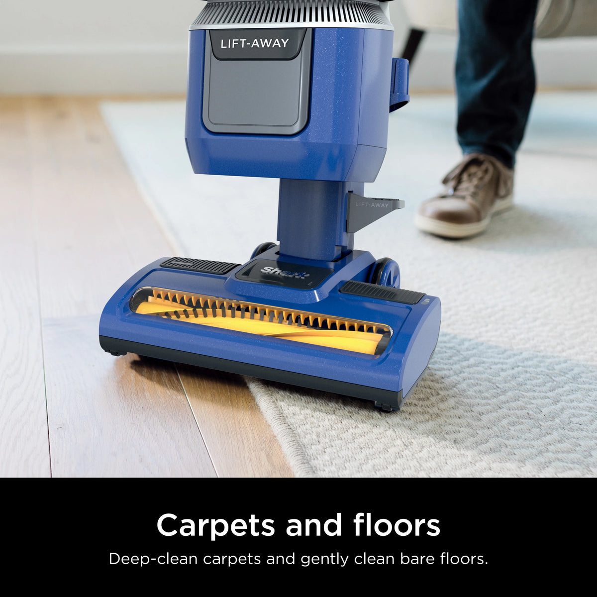 Shark Upright Vacuum, Lift - Away ADV, Pet Friendly, Bagless, with Self - Cleaning Brushroll, Hard Floor and Carpet, Anti Allergen & Lightweight Design, LA360, Blue