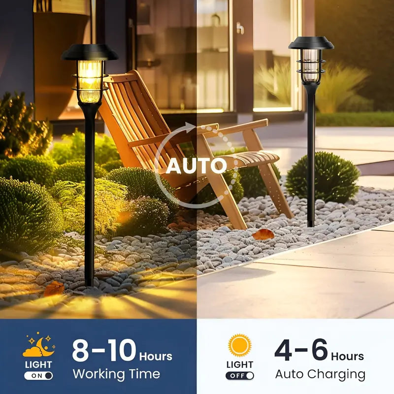 SolarGlow 6-Piece Solar-Powered Garden Light Kit – Weatherproof & Auto-On