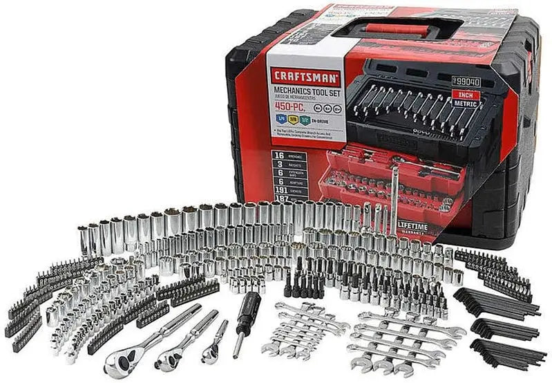 Craftsman 450-Piece Professional Mechanics Tool Set – Ratchets, Sockets, Wrenches & Accessories