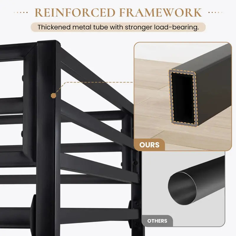 SHA CERLIN Twin Loft Bed – Space-Saving, Heavy-Duty Elevated Frame for Kids' Rooms & Dorms