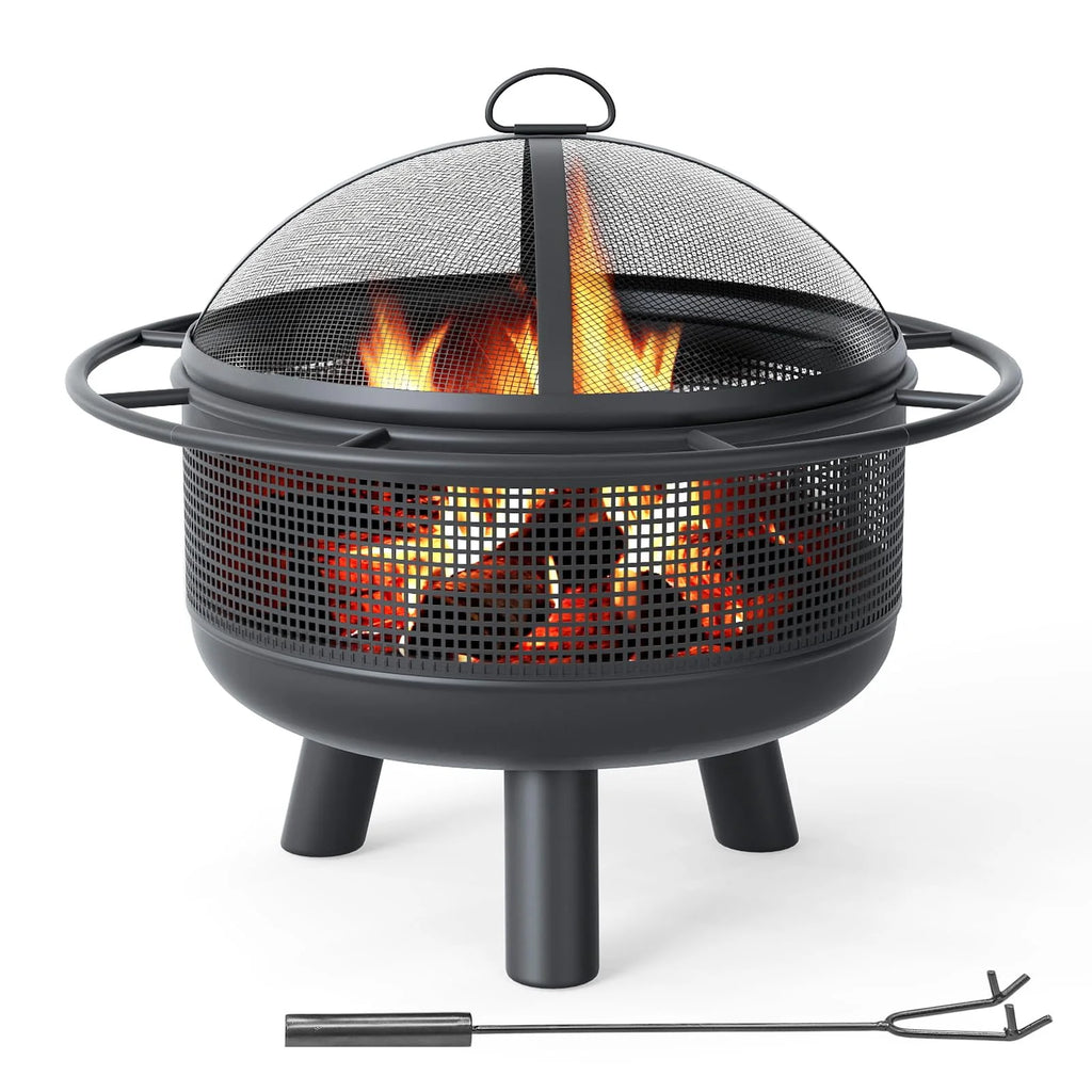 Tangkula Fire Pit for Outside Wood Burning