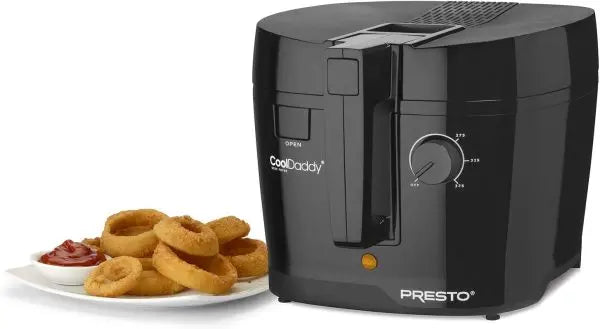 Cool-Touch Digital Deep Fryer – Black, Adjustable Temperature Control, Oil-Level Indicator