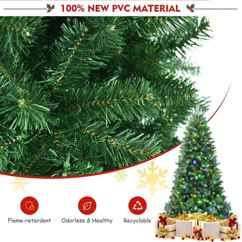 Remote-Controlled Hinged Artificial Christmas Tree for Residential or Commercial Spaces