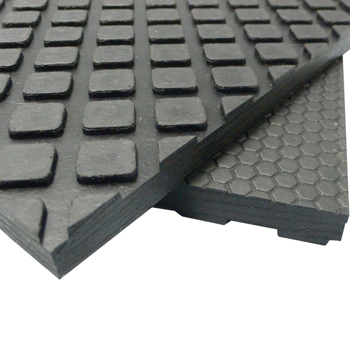 Rubber-Cal Maxx-Tuff 1/2 in x 36 in x 48 in Black Heavy Duty Rubber Floor Protection Mat
