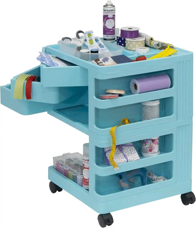 Kubx Mobile Rotating 4-Sided Storage Organizer with Multiple Compartments