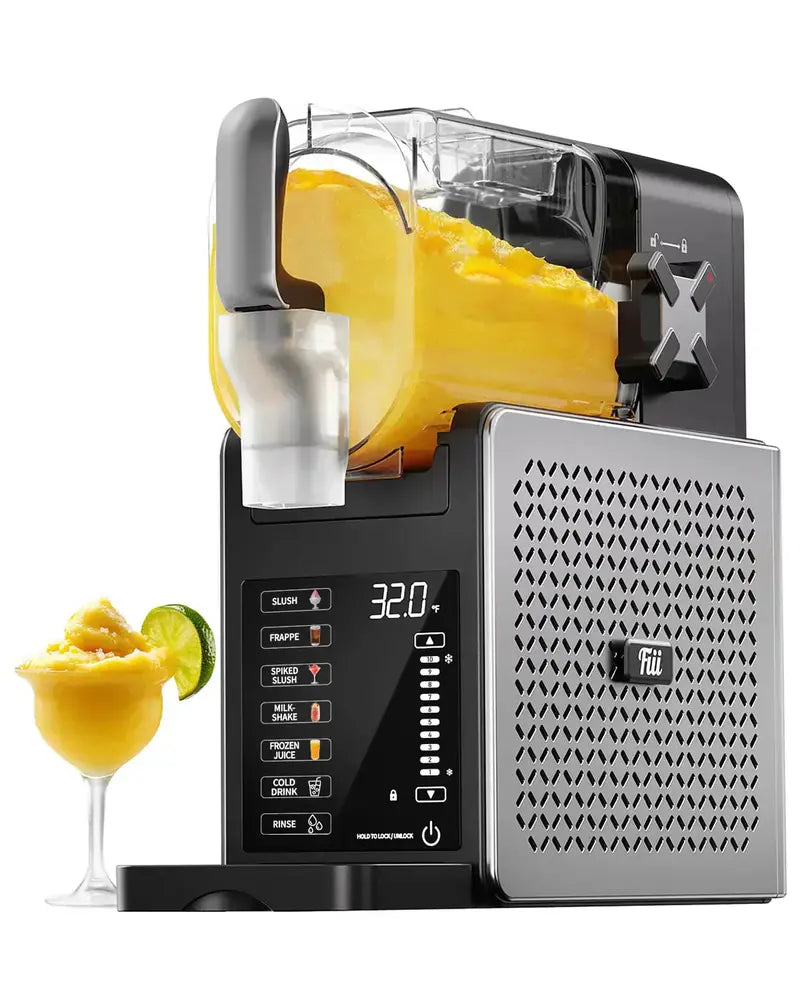 Fiii 92-Ounce Slushie Maker – 6 Preset Programs, LED Display & Quiet Home Frozen Drink Preparation