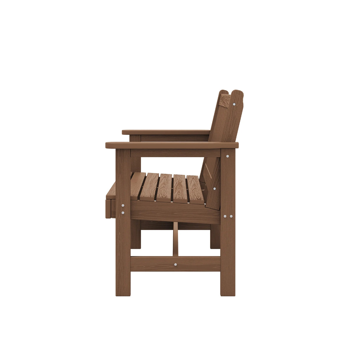 SERWALL Outdoor Bench for 2 - Person, Weather - Resistant HDPE with Aluminum Reinforcement, Supports 660 lb, Comfortable Seating for Patio, Garden, and Porch, Black