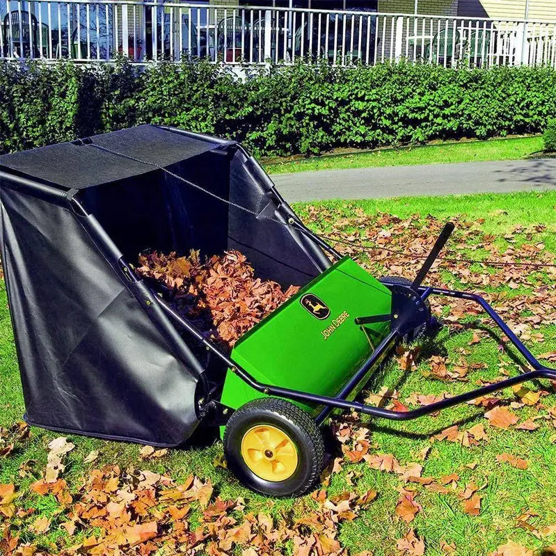 John Deere 42-Inch Trailed Lawn Sweeper – 24 Cu. Ft. Capacity, Adjustable Brush Height, Heavy-Duty Construction