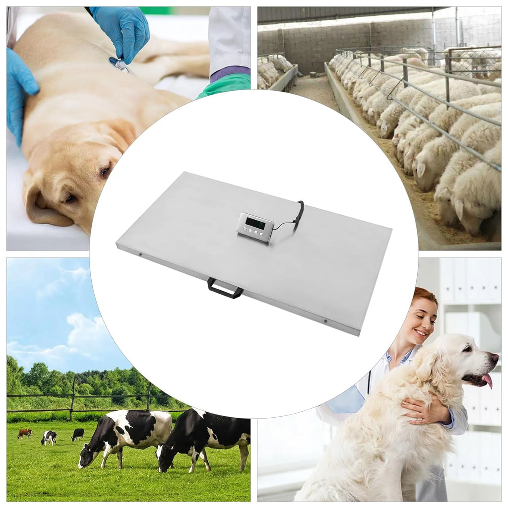 Heavy Duty Digital Livestock Scale, 660 lb Large Postal Shipping Scale, Pet Vet Scale with Stainless Steel Platform, Electronic Dog Hog Sheep Goat Pig Sheep Scale