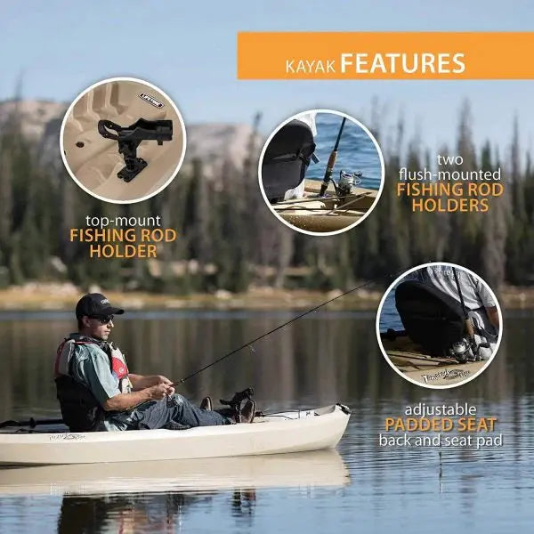Lifetime Tamarack Angler 100 Fishing Kayak (2-Pack) – 10-Foot Sit-On-Top with Paddles Included