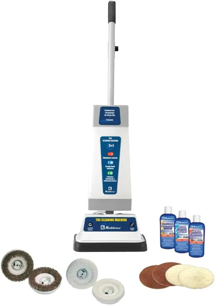 Koblenz P-820B 1100 RPM 2-Speed Carpet & Hardwood Floor Cleaner, 120 oz Tank, Brushes & Pads Included
