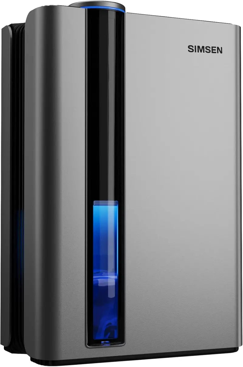 SIMSEN 95oz Compact Dehumidifier – 800-Sq-Ft Coverage, Reusable Filter & Drain Hose for Basements, Bathrooms, RVs, and Closets