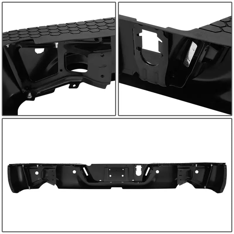 Dodge Ram 1500 Modular Rear Step Bumper – Dual Exhaust Cutouts & Parking Sensor Holes (2009–2019)