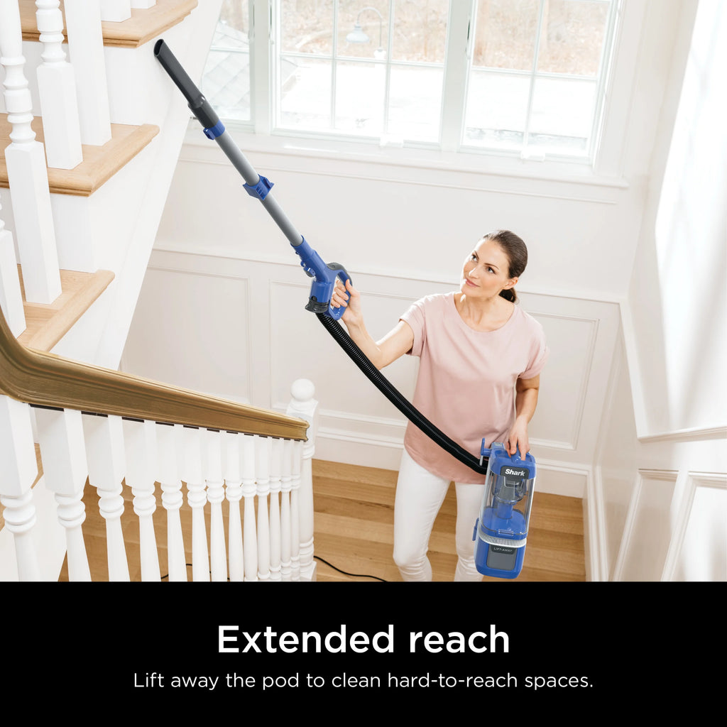 Shark Upright Vacuum, Lift - Away ADV, Pet Friendly, Bagless, with Self - Cleaning Brushroll, Hard Floor and Carpet, Anti Allergen & Lightweight Design, LA360, Blue