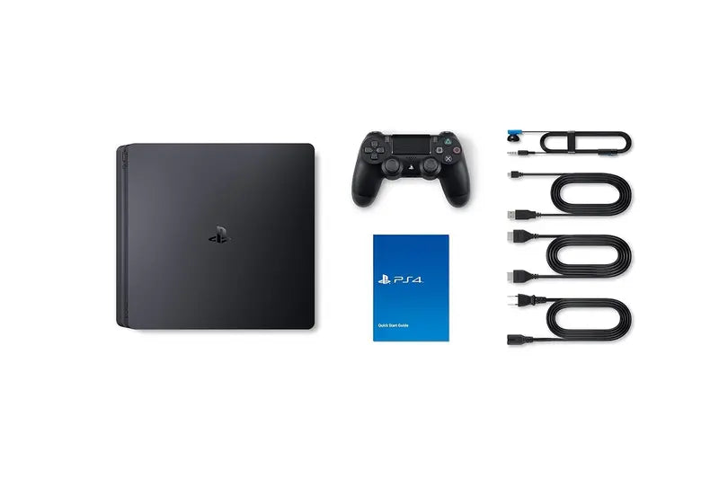 Refurbished PlayStation 4 Slim – 1TB Storage Gaming Console with Streamlined Design