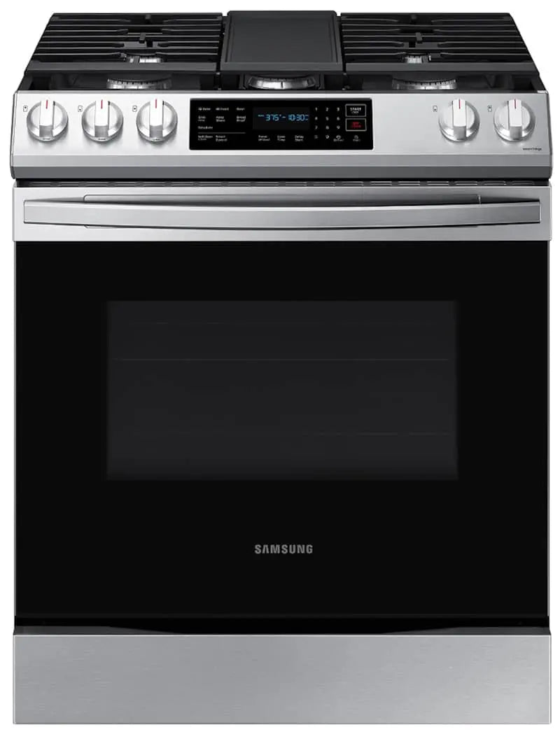 Samsung ADA 6 Cu. Ft. Fingerprint Resistant Stainless Steel Slide-In Gas Range With Convection and Wi-Fi
