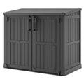 Lockable 36-Cubic-Foot Resin Garden Storage Box – Durable Outdoor Shed Alternative