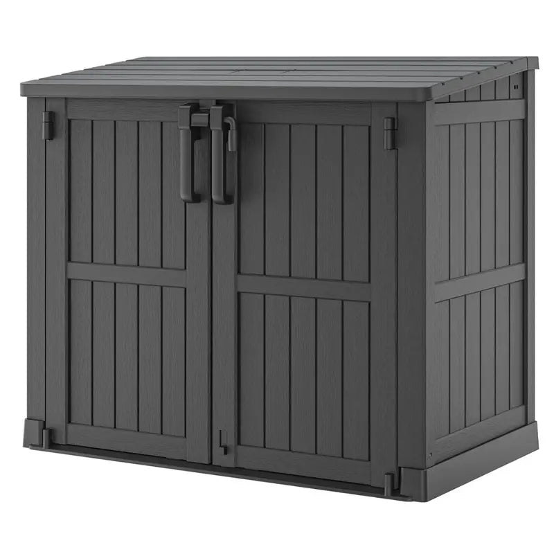 Lockable 36-Cubic-Foot Resin Garden Storage Box – Durable Outdoor Shed Alternative