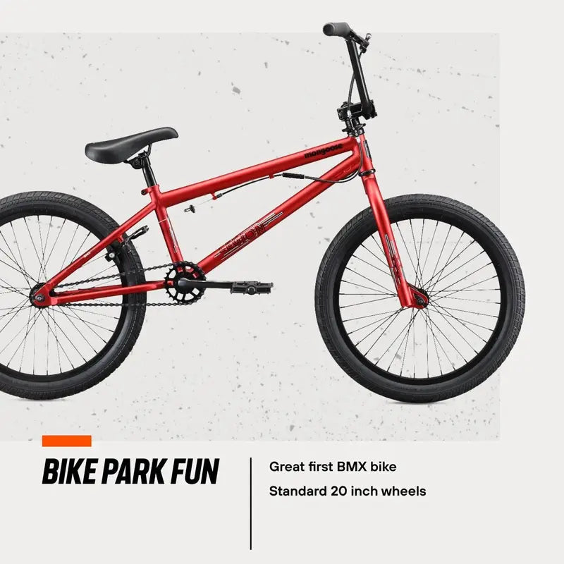 Legion Kids BMX Bike – Freestyle, Hi-Ten Steel Frame, Micro Drive Gearing, 16-20″ Wheels, Silver