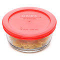 Pyrex Simply Store 6-Piece Round Set, Clear/Red