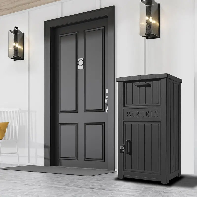 LHBGO Secure Outdoor Package Delivery Box – Lockable, Weatherproof Mail & Parcel Storage Unit