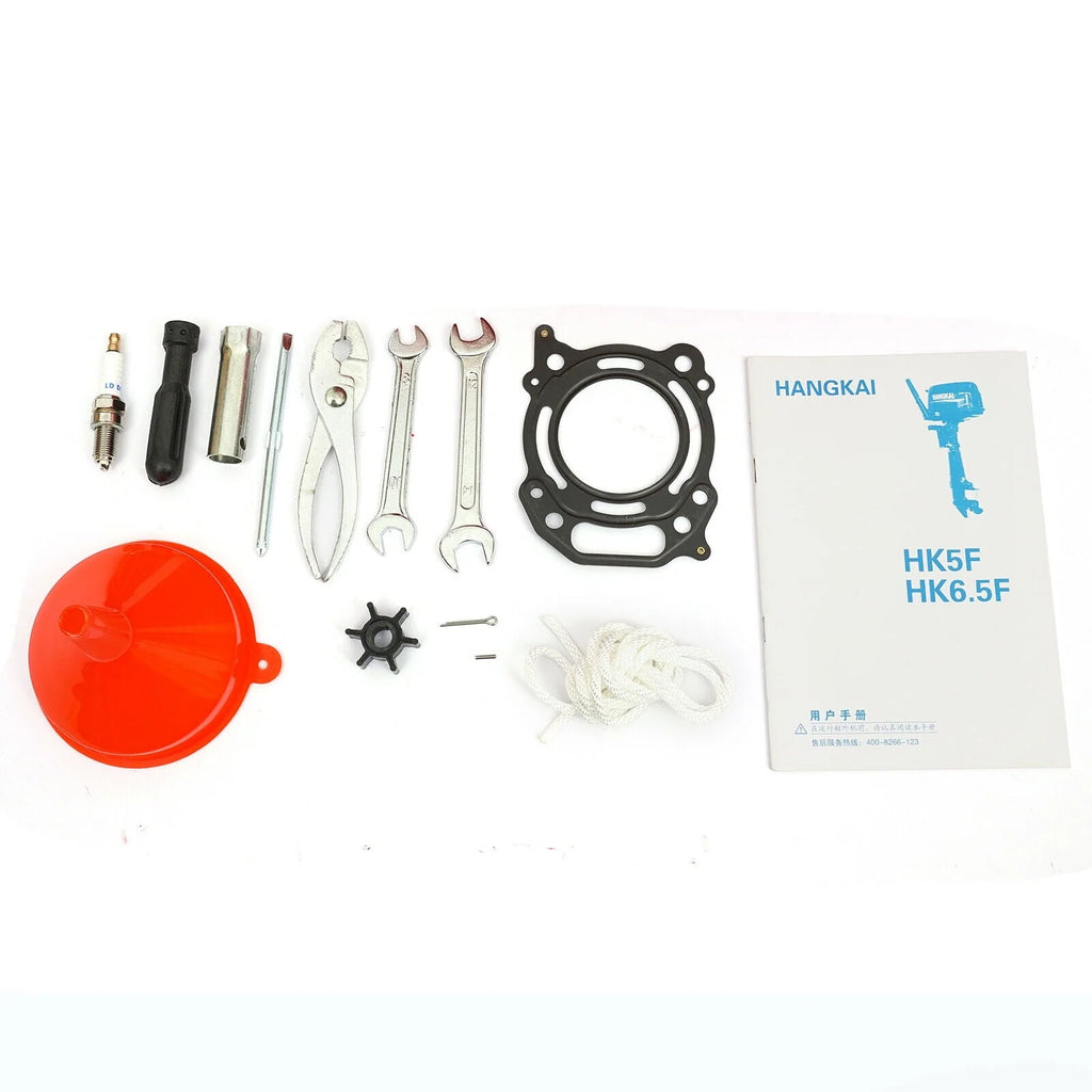 HANGKAI 6.5 HP 4 Stroke Outboard Motor Marine Boat Engine Water Cooling Tiller Control