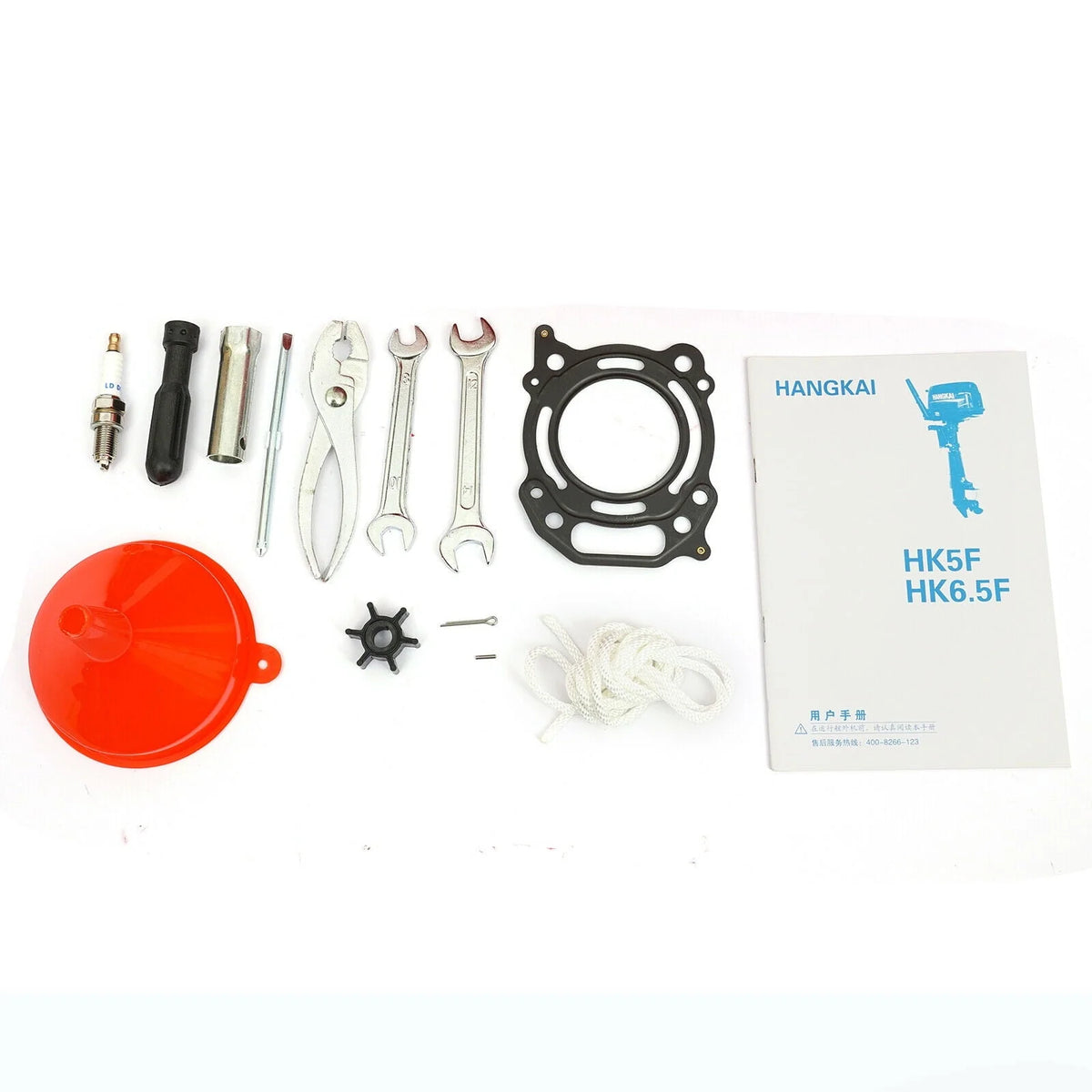 HANGKAI 6.5 HP 4 Stroke Outboard Motor Marine Boat Engine Water Cooling Tiller Control
