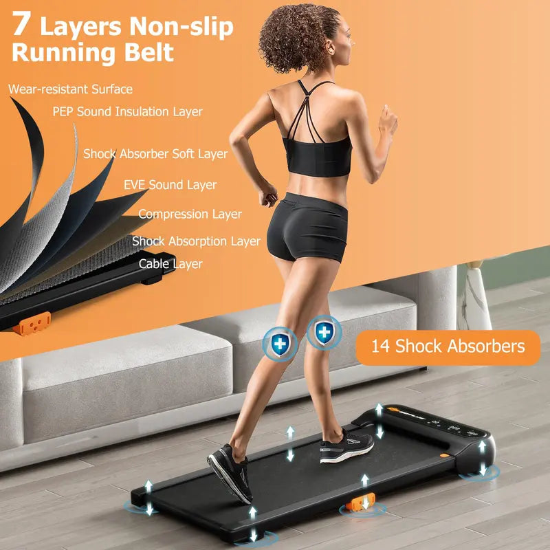 Compact Under-Desk Walking Pad Treadmill for Home Office Use