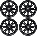 Set of 4 Matte Black 15×7 ATV/UTV Wheels – 4×137 Bolt Pattern, 4+3 Offset – Compatible with Can-Am Commander, Defender, Maverick & More