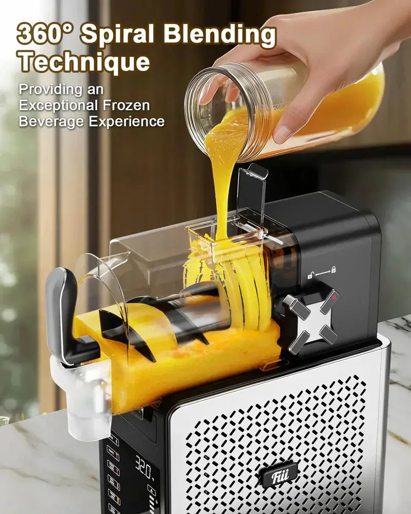 Fiii 92-Ounce Slushie Maker – 6 Preset Programs, LED Display & Quiet Home Frozen Drink Preparation