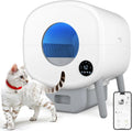 Smart Self-Cleaning Cat Litter Box – App-Controlled Automatic Unit with Safety Sensors and 2-Pack Garbage Bags
