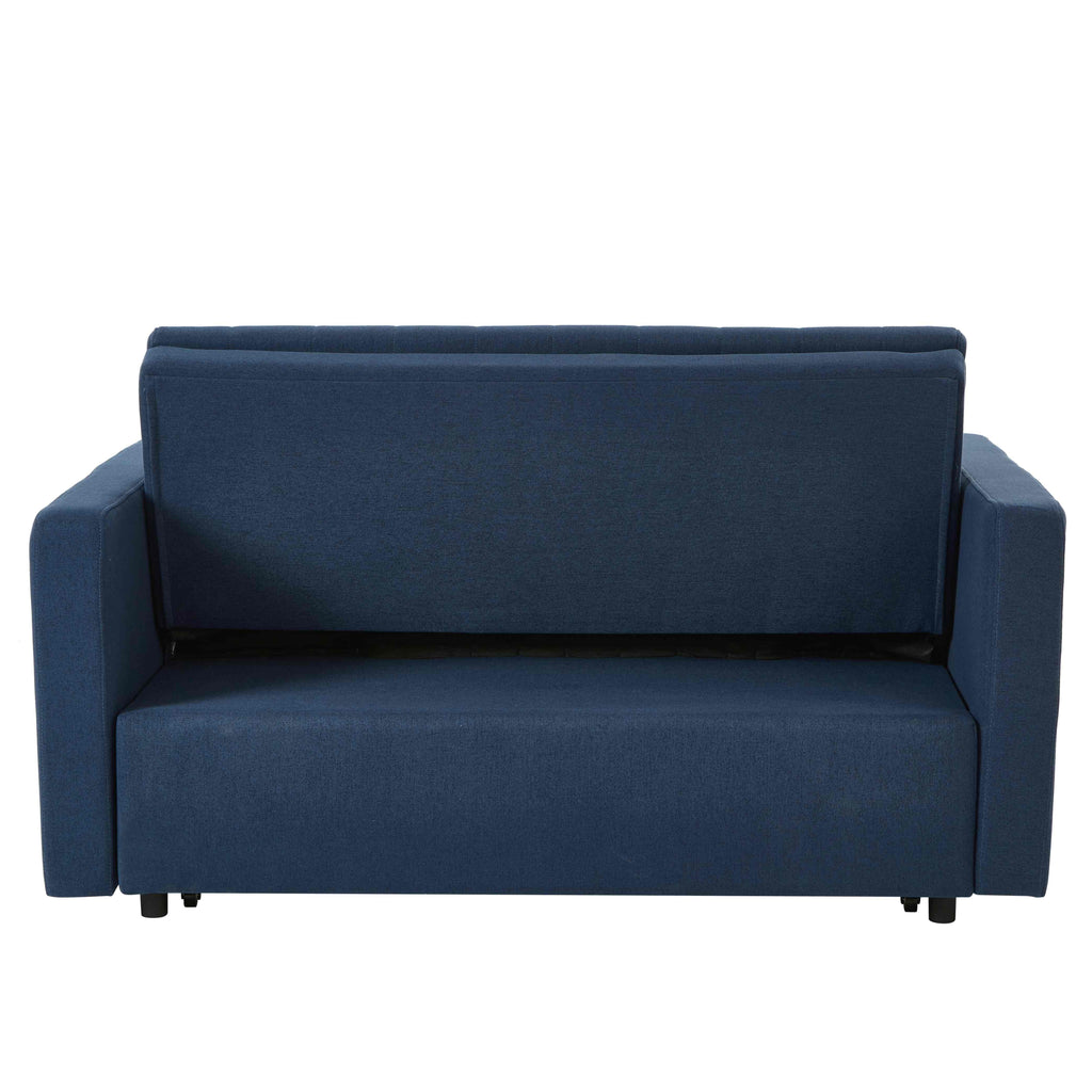 Noodeniya 54" Twins Pull Out Sofa Bed, Modern Convertible Sleeper Couch, Fabric Loveseat for Small Place, Light Gray