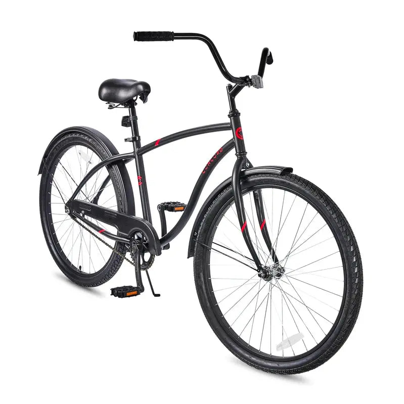 Concord Pacifica Cruiser Bike – Matte Black Adult Unisex Comfort Bicycle