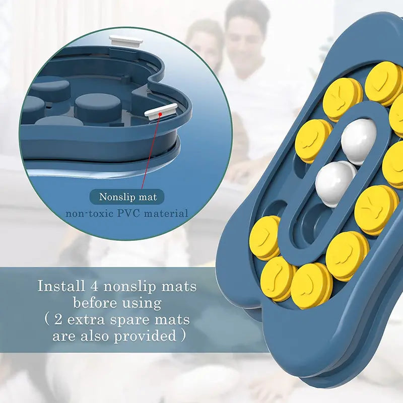 Gewiwss Dog Puzzle ToysDifficulty-Level Adjustable , Interactive Dog Toys for IQ Training and Mental Enrichment, Bone Shape Dog Enrichment Toy Gifts