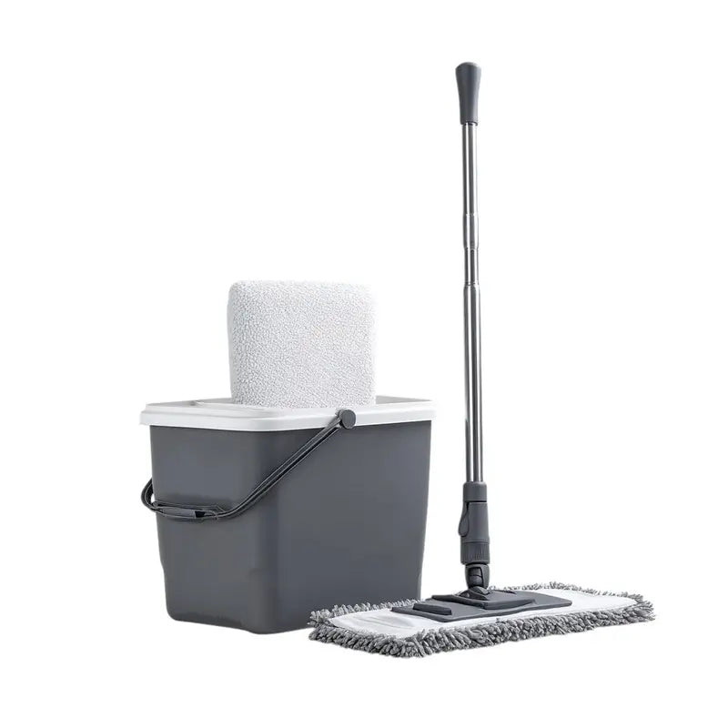 Mabrz Hands-Free Flat Mop System – Self-Wringing Bucket & Adjustable Handle