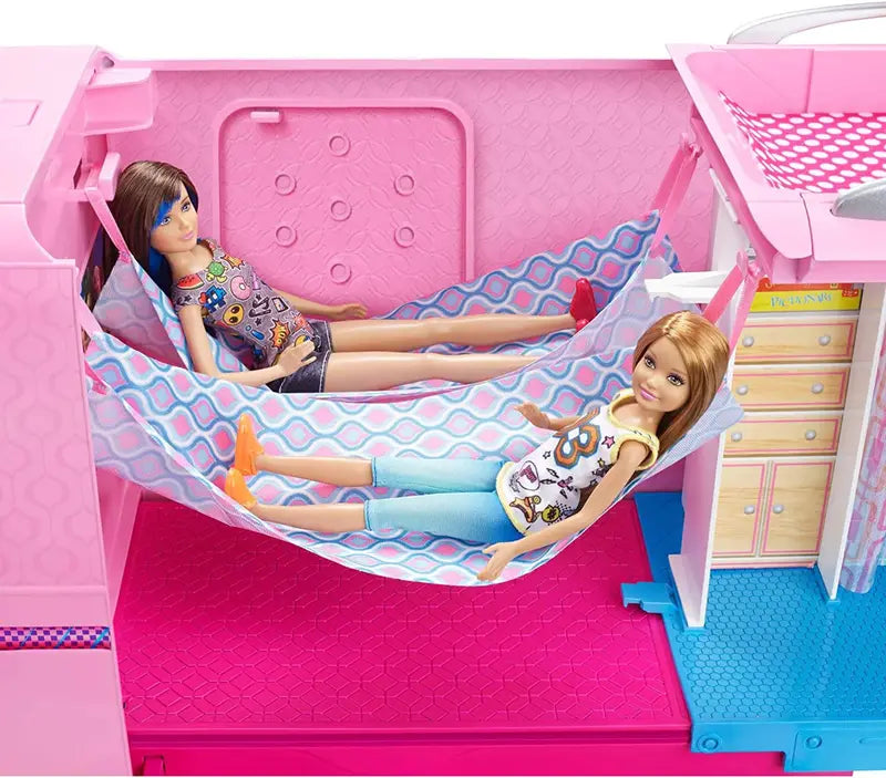 DreamCamper 3-in-1 Transforming Toy Vehicle – Approx. 3-Foot Playset with Pool, Truck & Boat Modes + 50 Accessories (Ages 3–7)