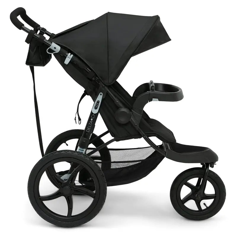 Delta Children Apollo Jogging Stroller – Shock-Absorbing Frame, Spacious Canopy, Recline Function