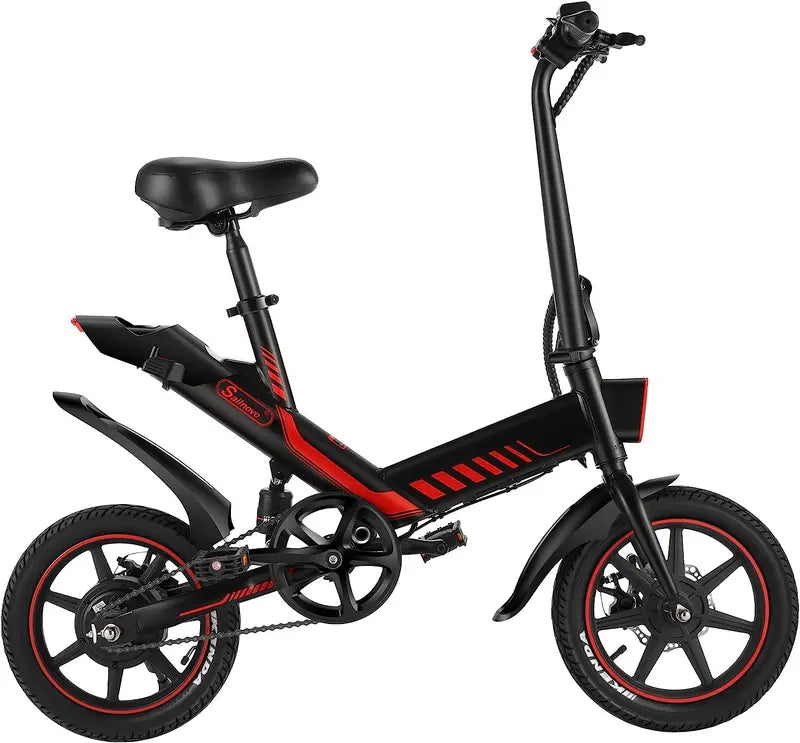 Sailnovo 14-Inch Folding Electric Bike – Lightweight E-Bike for Teens and Adults with Built-in Battery