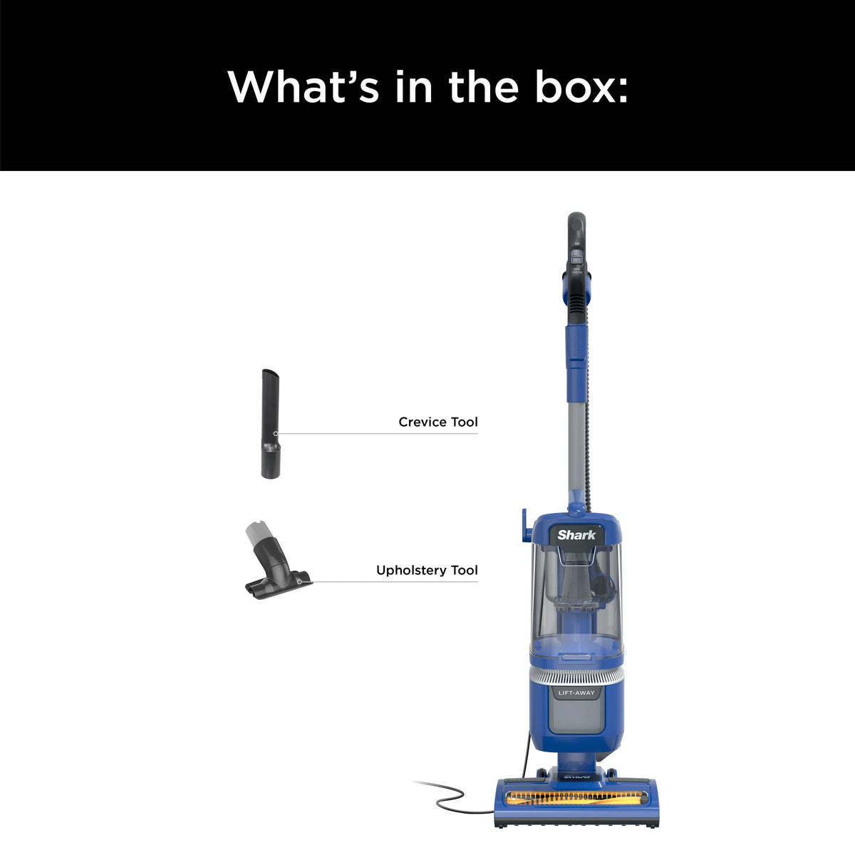 Shark Upright Vacuum, Lift - Away ADV, Pet Friendly, Bagless, with Self - Cleaning Brushroll, Hard Floor and Carpet, Anti Allergen & Lightweight Design, LA360, Blue