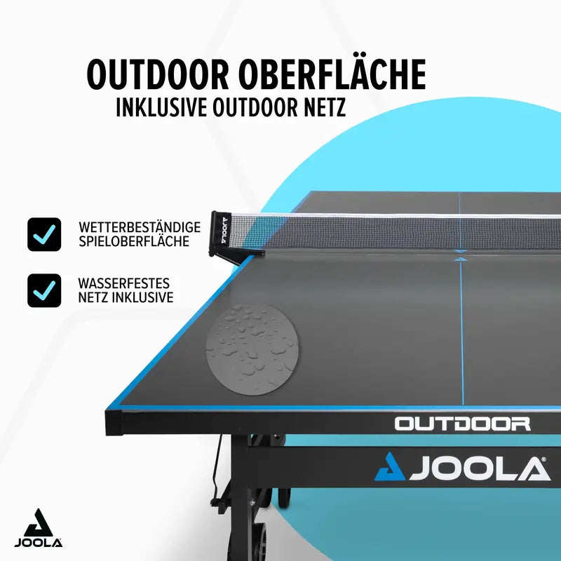 JOOLA J500A All-Weather Outdoor Table Tennis Table – Tournament-Grade, Foldable, Weather-Resistant Surface