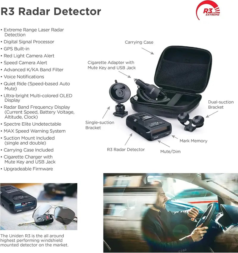 R3 Extreme Long-Range Radar Detector with Real-Time Alerts