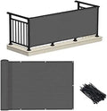LOVE STORY 3'x10′ Charcoal HDPE Privacy Screen Fence Cover – UV Protection, Weather-Resistant for Deck, Patio, Backyard, Pool, Porch, Railing