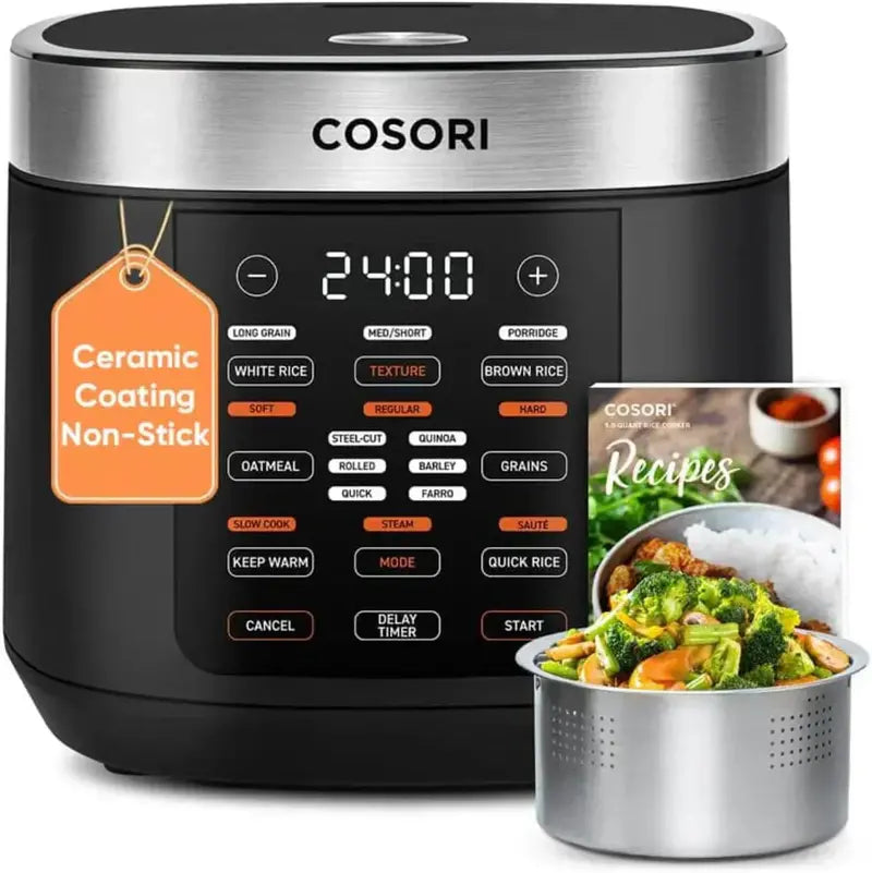 COSORI 10-Cup Rice Cooker – Smart Rice Maker with 24-Hour Keep-Warm & Non-Stick Ceramic Pot